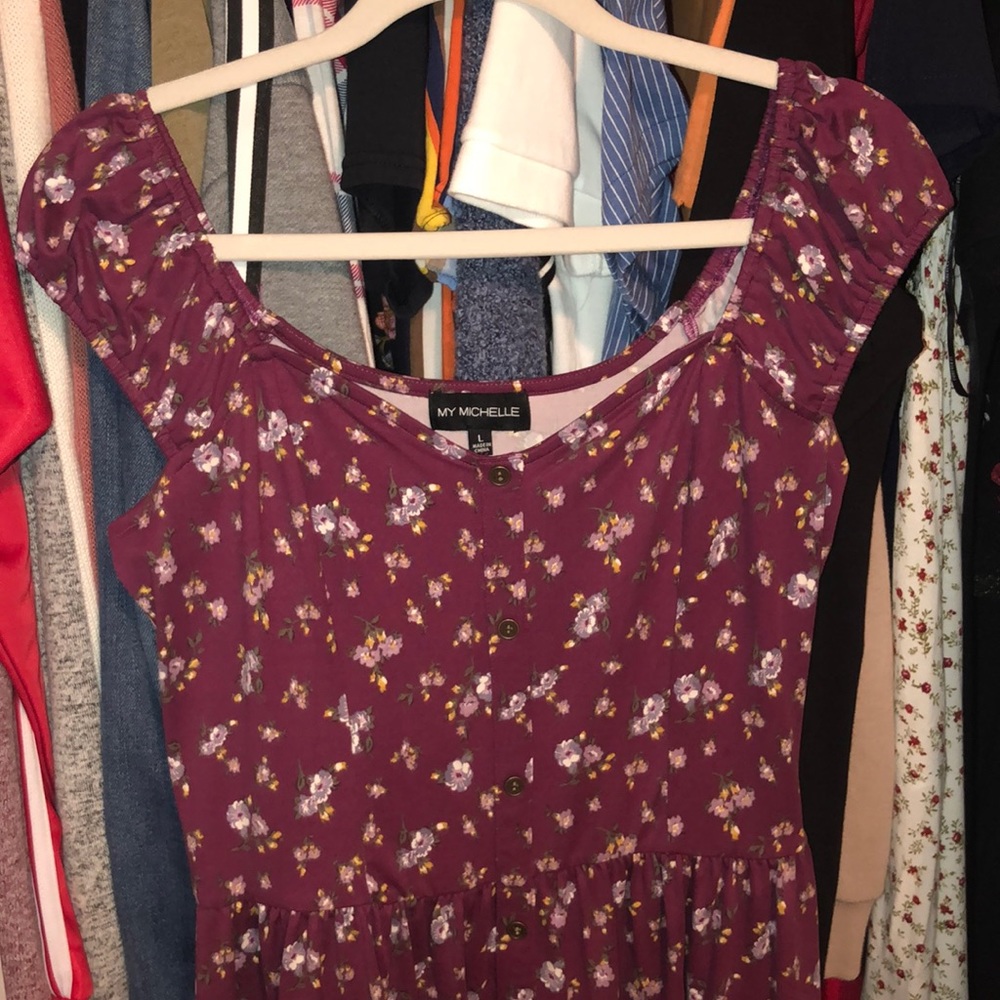 Purple Floral Dress